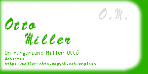 otto miller business card